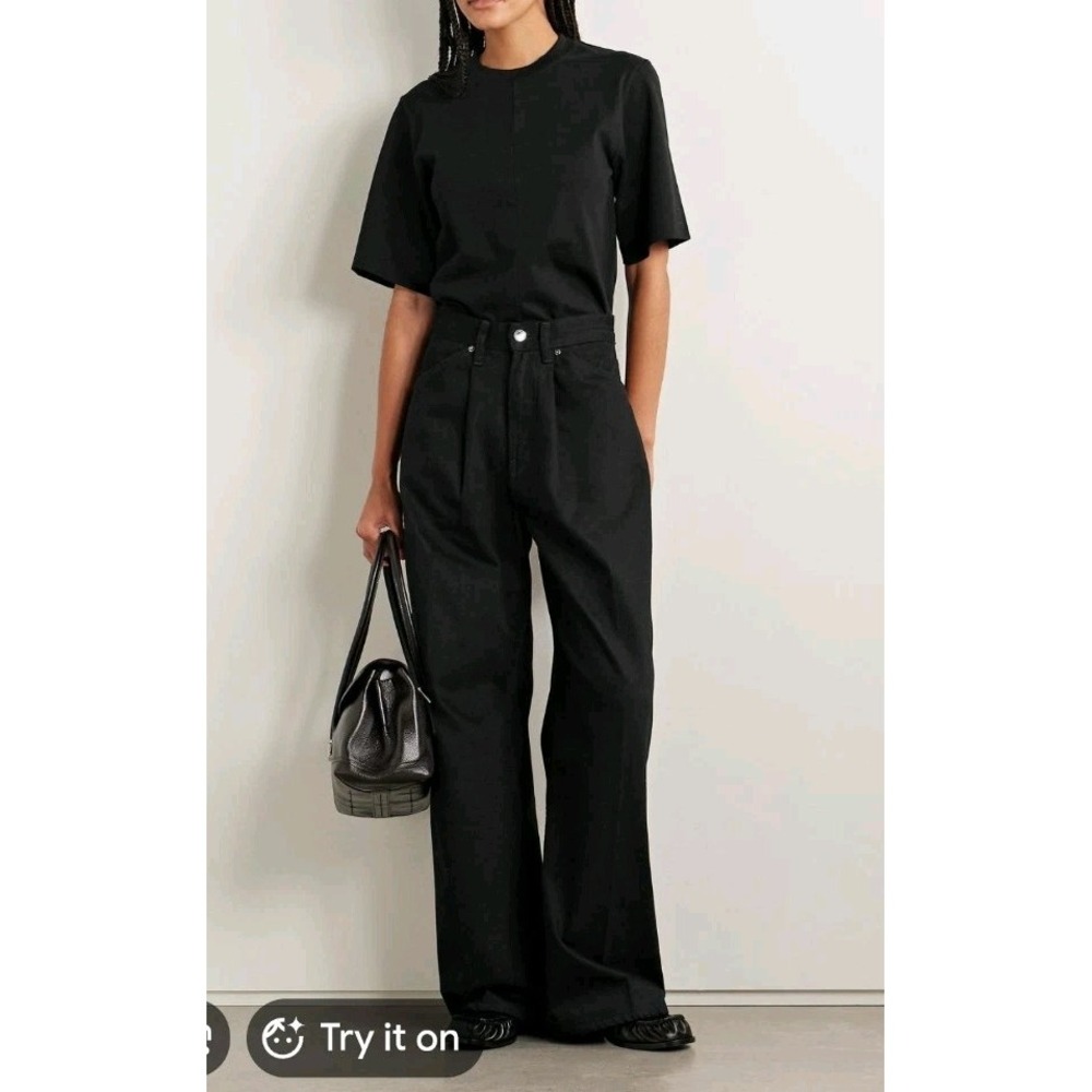 Ruadh The Archer Jean Wide Leg Pants Women's 26 Black Regenerative Cotton